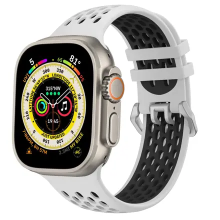 Apple Watch Sport Armband Weiß/Schwarz