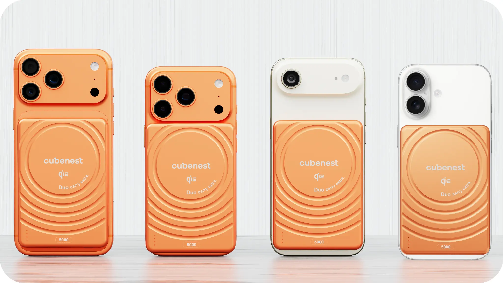 Cubenest Qi2 MagSafe Powerbank SlimDual 5000 mAh SQ1B3D Orange