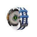 Garmin Watch Premium Sport Armband QuickFit 22 mm Weiß-Blau
