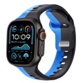 Apple Watch Premium Sport Armband Schwarz/Blau