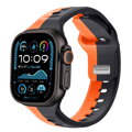 Apple Watch Premium Sport Armband Schwarz/Orange