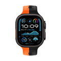 Apple Watch Premium Sport Armband Schwarz/Orange