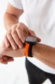Apple Watch Premium Sport Armband Schwarz/Orange