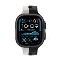 Apple Watch Premium Sport Armband Schwarz/Grau