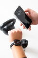 Apple Watch Premium Sport Armband Schwarz/Grau