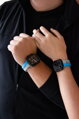 Apple Watch Premium Sport Armband Blau/Grau