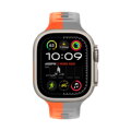 Apple Watch Premium Sport Armband Orange/Grau