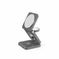 Cubenest 3in1 Faltbares Magnetisches Kabelloses Ladegerät S312 Pro Grau