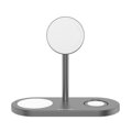 Cubenest 3in1 Magnetisches Kabelloses Ladegerät S313 Pro Grau