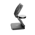 Cubenest Qi2 3in1 Faltbares Magnetisches Kabelloses Ladegerät SQ312 Pro Schwarz