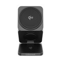 Cubenest Qi2 3in1 Faltbares Magnetisches Kabelloses Ladegerät SQ312 Pro Schwarz