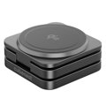 Cubenest Qi2 3in1 Faltbares Magnetisches Kabelloses Ladegerät SQ312 Pro Schwarz