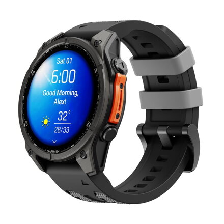 Garmin Watch Premium Sport Armband QuickFit 22 mm Schwarz/Grau