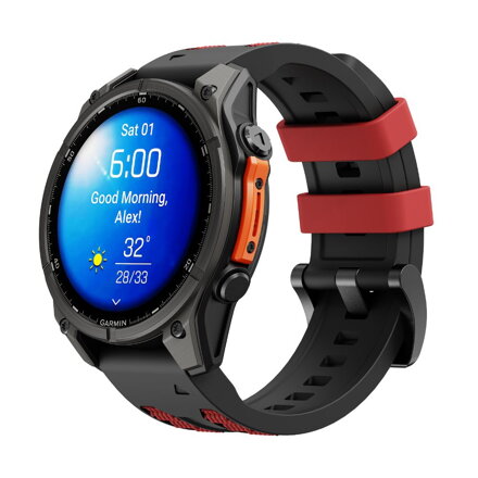 Garmin Watch Premium Sport Armband QuickFit 22 mm Schwarz-Rot