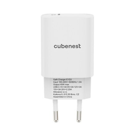Cubenest PD GaN USB-C Adapter 45W E1D3