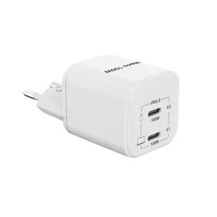 Cubenest PD GaN Nano Adapter 2xUSB-C 100W N2D100