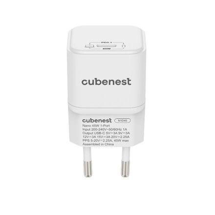Cubenest PD GaN Nano USB-C Adapter 45W N1D45
