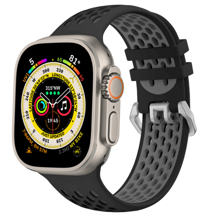 Apple Watch Sport Armband Schwarz/Grau