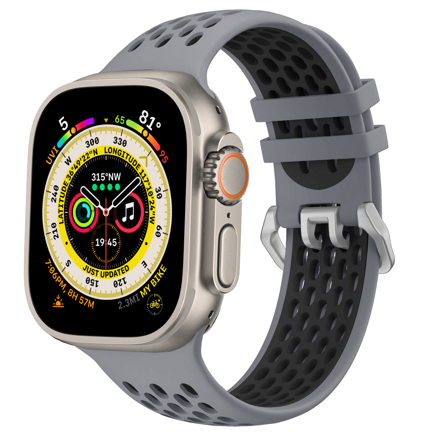 Apple Watch Sport Armband Grau/Schwarz