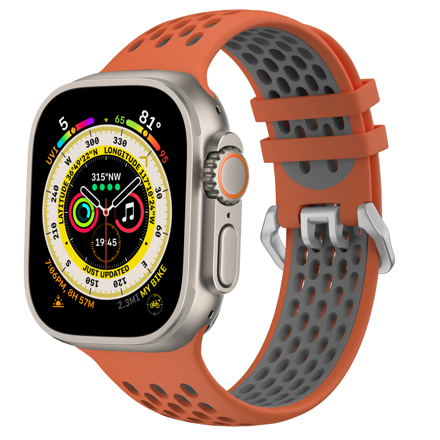 Apple Watch Sport Armband Orange/Grau
