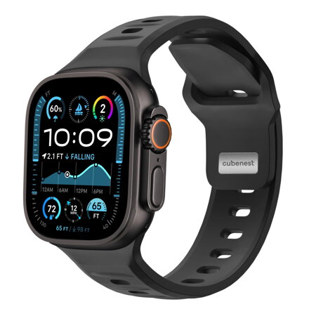 Apple Watch Premium Sport Armband Schwarz