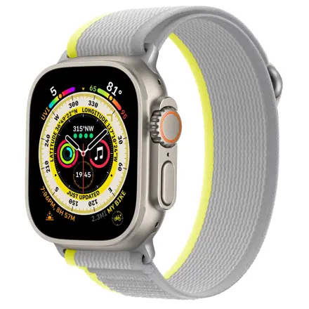 Apple Watch Armband Trail Loop Gelb/Grau