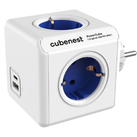 Cubenest PowerCube Original USB A+C PD 20 W Type F Blau