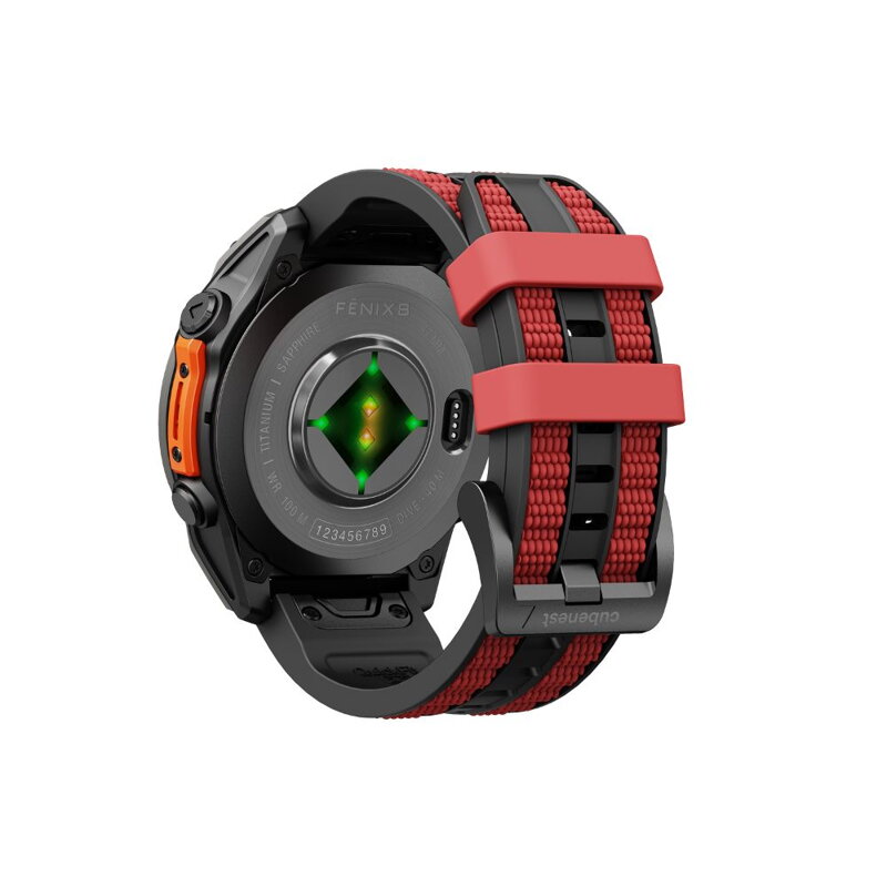 Garmin Watch Premium Sport Armband QuickFit 22 mm Schwarz-Rot