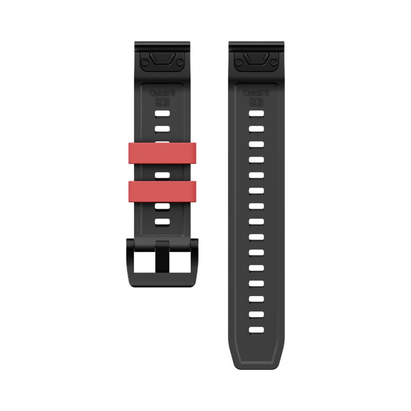 Garmin Watch Premium Sport Armband QuickFit 22 mm Schwarz-Rot