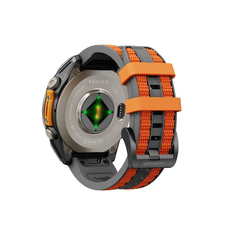 Garmin Watch Premium Sport Armband QuickFit 22 mm Grau-Orange