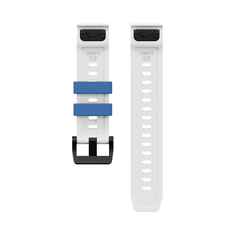 Garmin Watch Premium Sport Armband QuickFit 22 mm Weiß-Blau