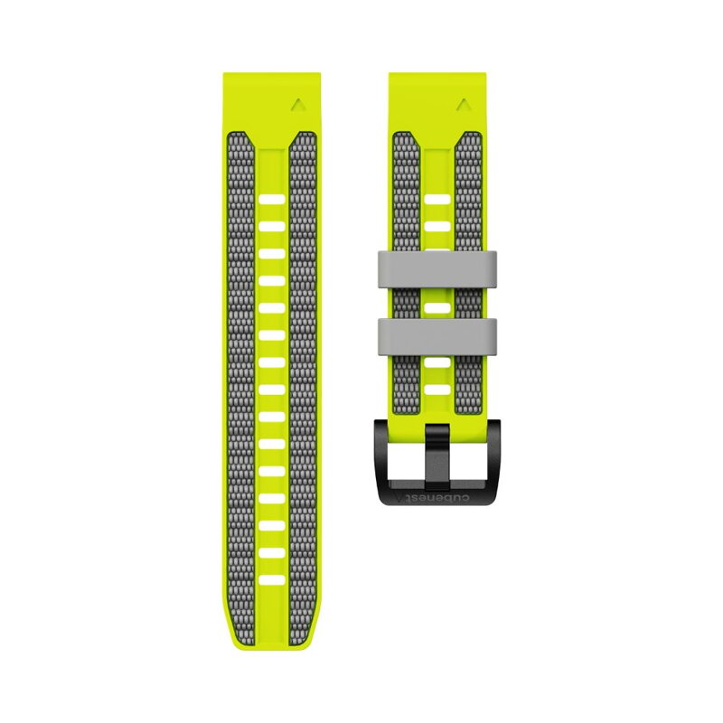 Garmin Watch Premium Sport Armband QuickFit 22 mm Gelb-Grau