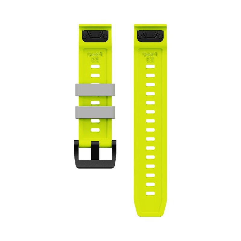 Garmin Watch Premium Sport Armband QuickFit 22 mm Gelb-Grau