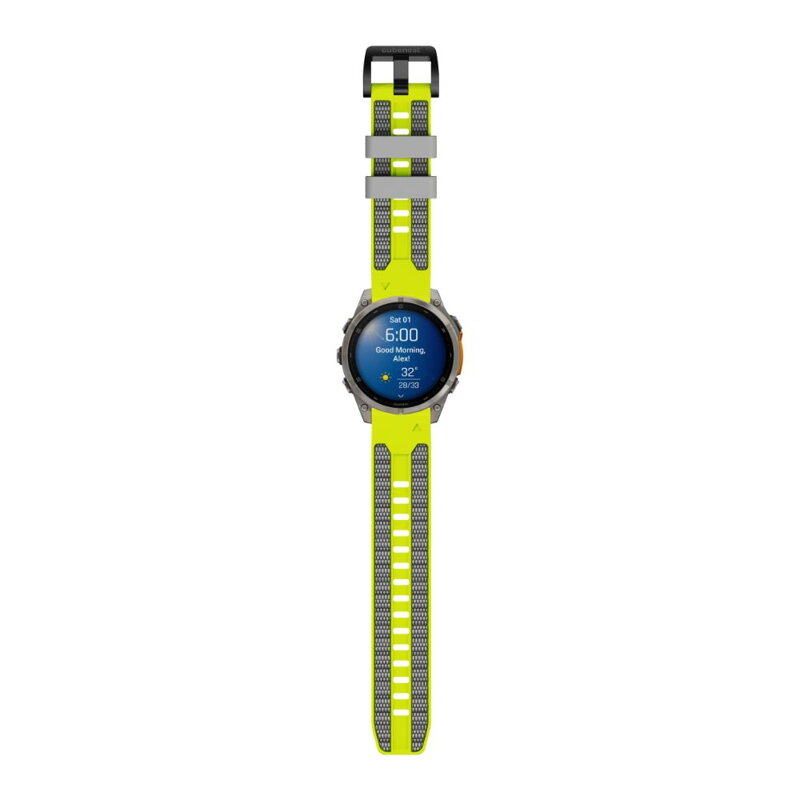 Garmin Watch Premium Sport Armband QuickFit 22 mm Gelb-Grau
