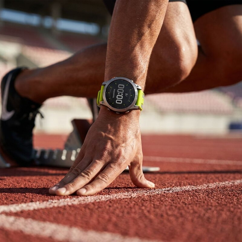 Garmin Watch Premium Sport Armband QuickFit 22 mm Gelb-Grau