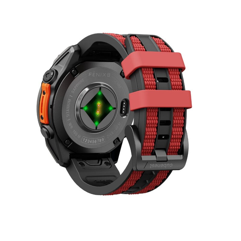 Garmin Watch Premium Sport Armband QuickFit 26 mm Schwarz-Rot
