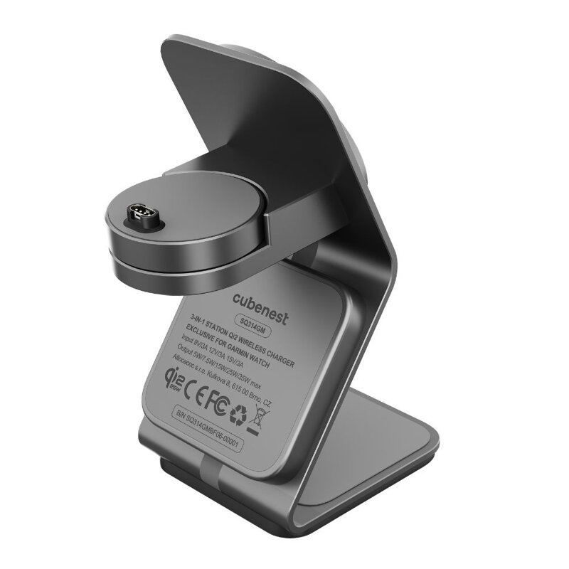 Cubenest Qi2.2 3in1 Magnetisches Kabelloses Ladegerät SQ314 Pro Garmin Watch