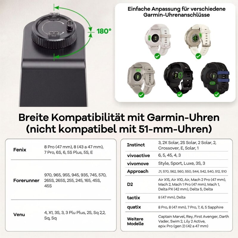 Cubenest Qi2.2 3in1 Magnetisches Kabelloses Ladegerät SQ314 Pro Garmin Watch