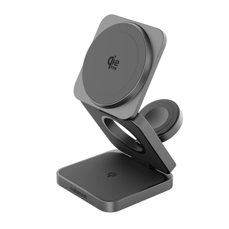 Cubenest Qi2.2 3in1 Faltbares Magnetisches Kabelloses Ladegerät SQS312 Pro Samsung Watch