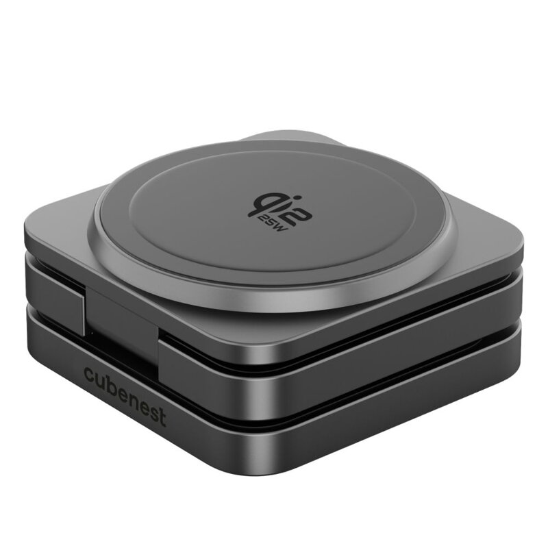 Cubenest Qi2.2 3in1 Faltbares Magnetisches Kabelloses Ladegerät SQS312 Pro Samsung Watch