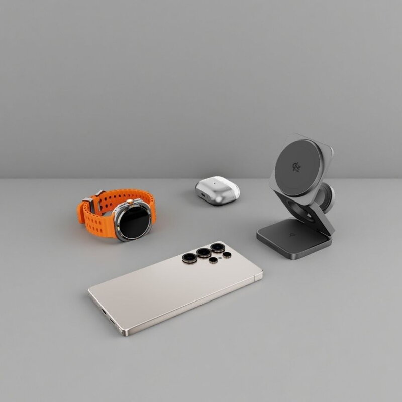 Cubenest Qi2.2 3in1 Faltbares Magnetisches Kabelloses Ladegerät SQS312 Pro Samsung Watch