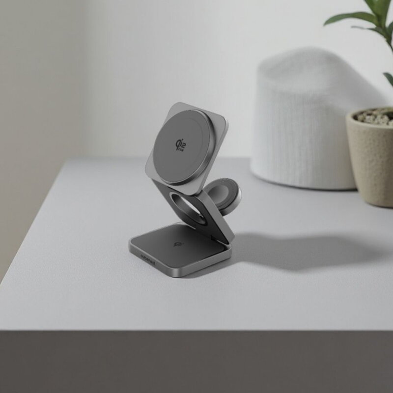 Cubenest Qi2.2 3in1 Faltbares Magnetisches Kabelloses Ladegerät SQS312 Pro Samsung Watch