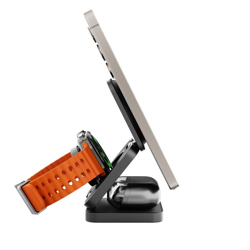 Cubenest Qi2.2 3in1 Faltbares Magnetisches Kabelloses Ladegerät SQS312 Pro Samsung Watch