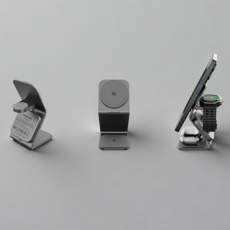 Cubenest Qi2.2 3in1 Magnetisches Kabelloses Ladegerät SQS314 Pro Samsung Watch
