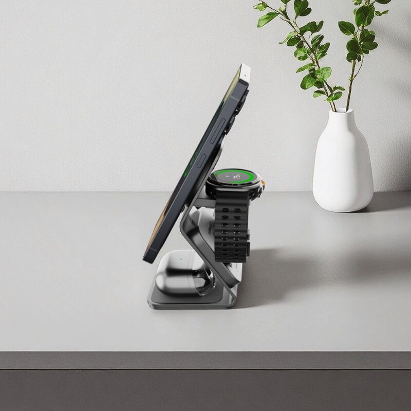 Cubenest Qi2.2 3in1 Magnetisches Kabelloses Ladegerät SQS314 Pro Samsung Watch