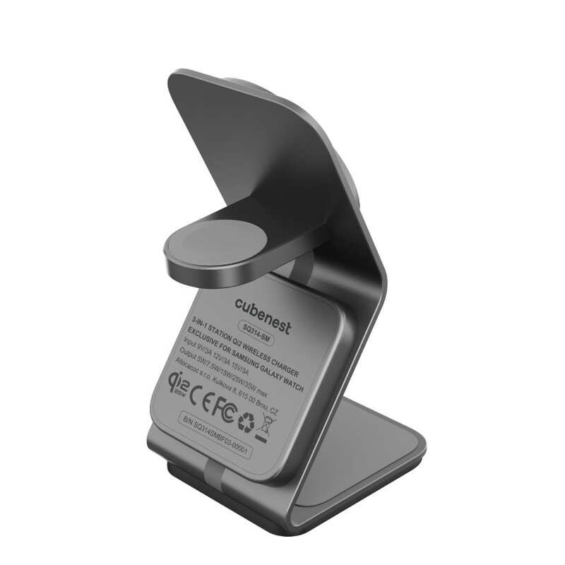 Cubenest Qi2.2 3in1 Magnetisches Kabelloses Ladegerät SQS314 Pro Samsung Watch