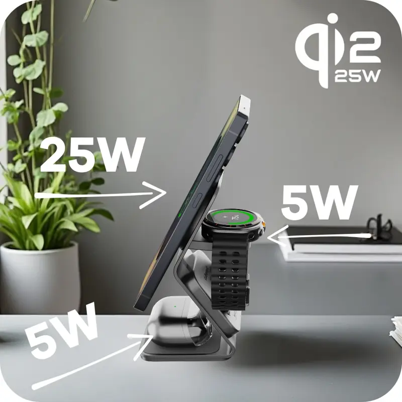 Qi2.2 Samsung ladestation 3in1