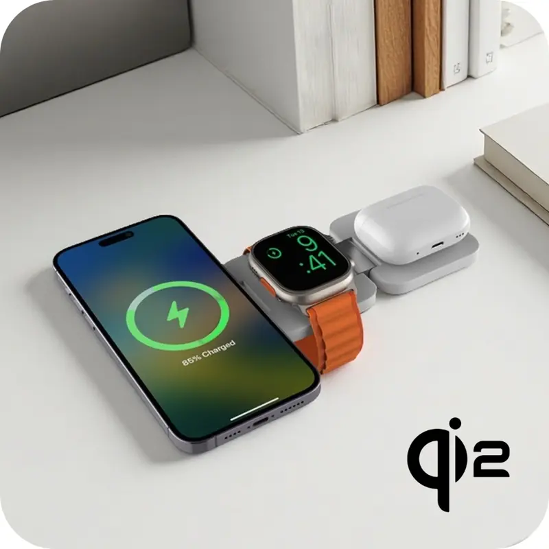 Qi2 MagSafe Ladegerät 3in1