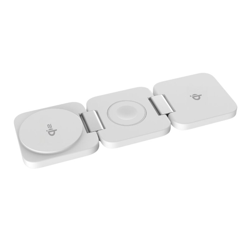 Cubenest Qi2 3in1 Faltbares Magnetisches Kabelloses Ladegerät EQ310 Weiß