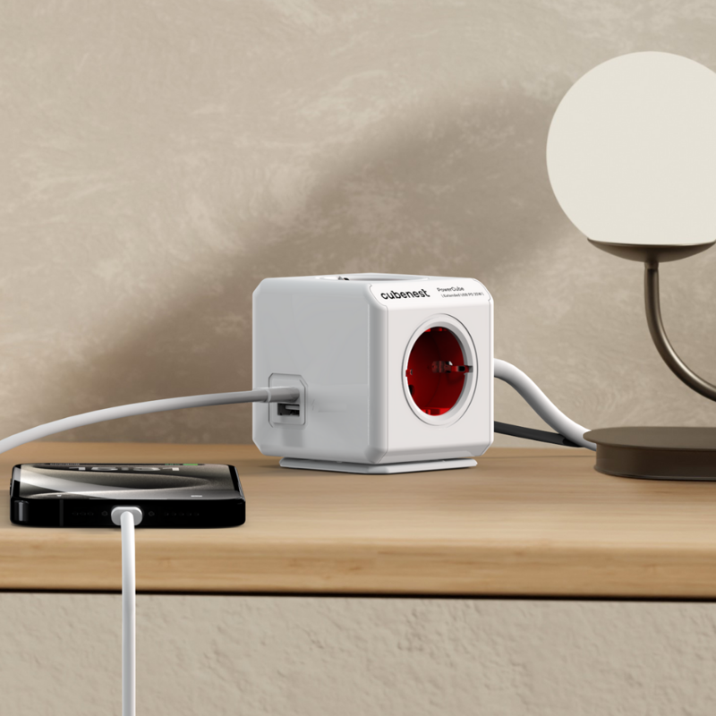 Cubenest PowerCube Extended USB A+C PD 20 W Type F Rot